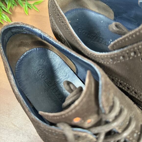 Cole Haan Lunar Grand Wingtip Oxfords Brown Suede Men\'s Size 8.5 main image 7